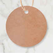 バーガンディ テラコッタ ゴールド フローラル パンパス グラス サンクス フェイバータグ (裏面)