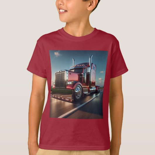 バーガンディ・トラックbyナターシャ・アメリカ tシャツ (正面)