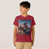 バーガンディ・トラックbyナターシャ・アメリカ tシャツ (正面フル)