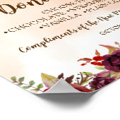 バーガンディ ドーナツ バー ブライダル シャワー ウェディング サイン (角)