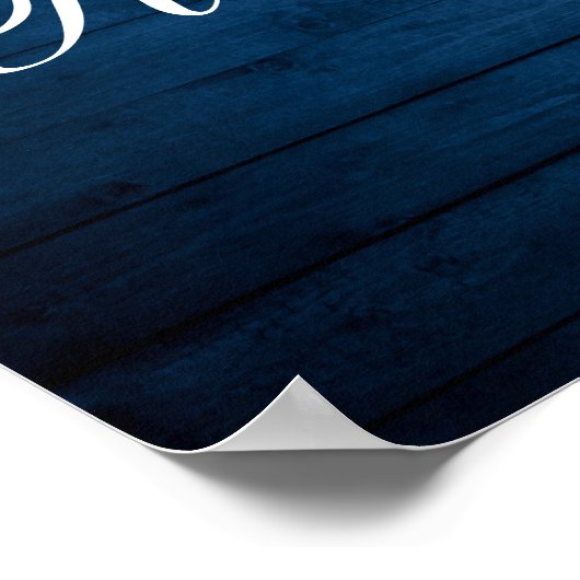 バーガンディ ネイビー フラワー ウェルカム リハーサル ディナー サイン (角)