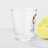 バーガンディ ネイビー ブライズメイド パーティー ショット グラス (左)