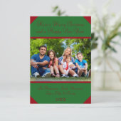 バーガンディ&ハンター写真- 3x5クリスマスカード 招待状 (スタンド正面)