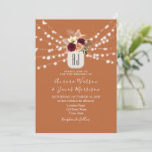 バーガンディ・バーントオレンジの結婚式招待状 招待状 (スタンド正面)