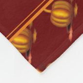 バーガンディ |パンプキンカスタム | HAPPY THANGLING フリースブランケット (角)