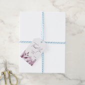 バーガンディ ビッグ リーフ ブライダル シャワー サンクス ギフトタグ (より糸付き)