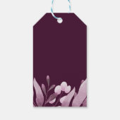 バーガンディ ビッグ リーフ ブライダル シャワー サンクス ギフトタグ (裏面)