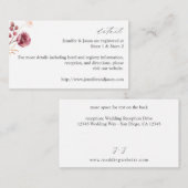 バーガンディ&ピンクフローラ詳細エンクロージャカード8A エンクロージャーカード (正面/裏面)