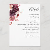 バーガンディ&ピンクフローラ詳細エンクロージャカード8B エンクロージャーカード (正面)