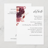 バーガンディ&ピンクフローラ詳細エンクロージャカード8B エンクロージャーカード (正面/裏面)