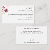 バーガンディ&ピンクフローラ詳細エンクロージャカード8B エンクロージャーカード (正面/裏面)