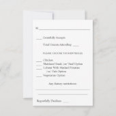 バーガンディ&ピンクフローラ8A w食事RSVP 出欠カード (裏面)