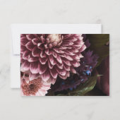 バーガンディ ピンク ホワイト フラワル ゴールド フレーム RSVP | (裏面)