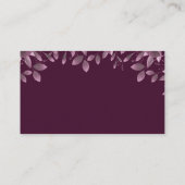 バーガンディ フォレスト リーフ ブライダル シャワー レジストリー カード (裏面)