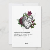 バーガンディ フラワル スケルトン ゴシック シーズンカード (裏面)