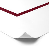 バーガンディ フラワル ボヘミア ウェディング ウェルカム フォト ポスター (角)