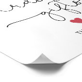 バーガンディ フラワーのカードとギフト ポスター (角)