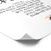 バーガンディ フラワーの愛する人の追悼 記念プレート ポスター (角)