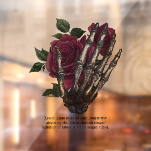 バーガンディ フラワースケルトンハンド ゴシック ウィンドウサイン (シート2)