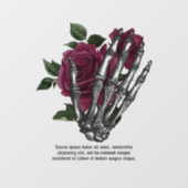 バーガンディ フラワースケルトンハンド ゴシック ウィンドウサイン (シート)