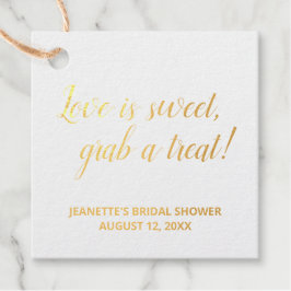 バーガンディ フラワーズ ラブ イズ スウィート ブライダル シャワー フェイバータグ