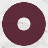 バーガンディ フラワーナビーブルー ウェディング ワイングラスタグ (裏面)