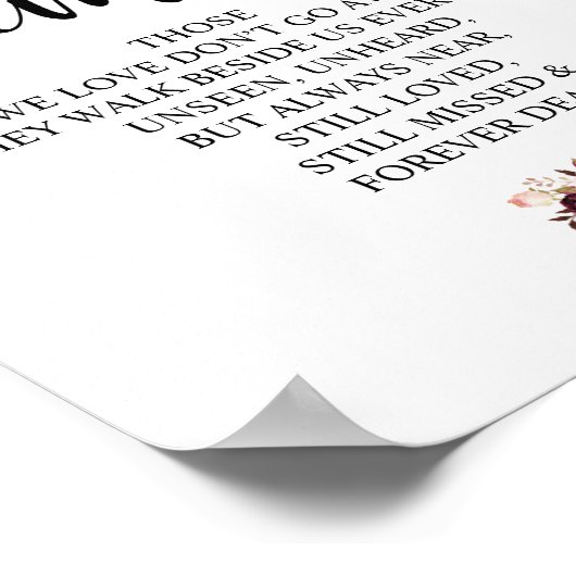 バーガンディ フラワーリング  愛する人のメモリアル サイン (角)