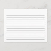 バーガンディ フローラル ブライダル シャワー スクリプト レシピ エンクロージャーカード (裏面)