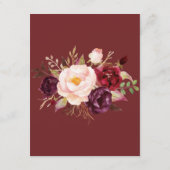 バーガンディ フローラル レセプション ウェディング エンクロージャー (裏面)