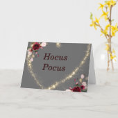 バーガンディ·フローラ/グリッター·ハート、10.2 cm x 15.2 cm カード (黄色い花)