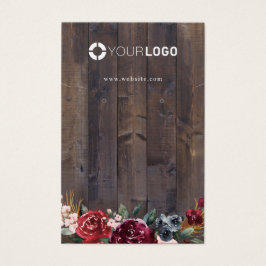 バーガンディ・フローラ・ロカスタムゴ・イヤリング・ディスプレイ