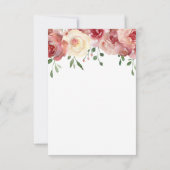 バーガンディ＆ブッシュ ローズ, ウェディング スクリプト RSVP カード (裏面)