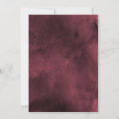 バーガンディ ブラック＆ゴールドの結婚式招待状 招待状 (裏面)