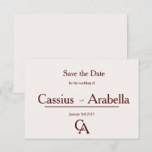 バーガンディ・ブリス：バージョン4 保存日付のお知らせ セーブザデート (正面/裏面)