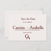 バーガンディ・ブリス:バージョン4 発表 セーブザデート (正面/裏面)