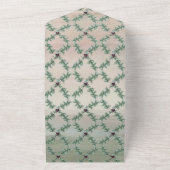 バーガンディ ベリー ホリー パイン クリスマス オールインワン招待状 (外側)