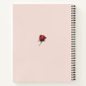 バーガンディ＆ホワイトローズのブライダルシャワーレシピ ノートブック (裏面)