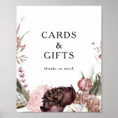 バーガンディ ボホ フラワーカーズ゛とギフト サイン (正面)