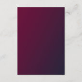 バーガンディ ボーホー フラワーの結婚式のブーケの詳細 エンクロージャーカード (裏面)