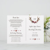 バーガンディ マーサラ フローラル アントラーズ ウェディング プログラム (スタンド正面)