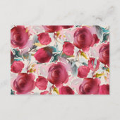 バーガンディ マーサラ ボヘミアンフラワー ウェディングの詳細 エンクロージャーカード (裏面)