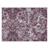 バーガンディ·マーブル·ストーン·グラフィティ テーブルクロス (正面(横))