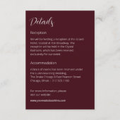 バーガンディ・ムーディ結婚・ダークの情報 エンクロージャーカード (正面)