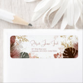 バーガンディ モンステラ ゴールド スターダスト ボタニカル ラベル (インサイチュ)