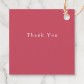 バーガンディ ライフタイム オブ バタフライ ブライダル シャワー フェイバータグ (裏面)