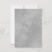 バーガンディ・ラブのシルバーレース感謝してい結婚ズ サンキューカード (裏面)