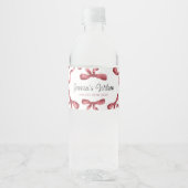 バーガンディ リボン ペットボトルラベル (正面)