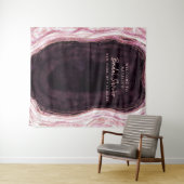 バーガンディ＆ローズゴールドのシャワー写真プロップ背景 タペストリー (インサイチュ(横))