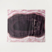 バーガンディ＆ローズゴールド シャワー フォト プロップ バックドロップ タペストリー (正面(横))