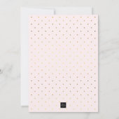 バーガンディ ワインレッド ピンク ローズ ブライダル シャワー 招待状 (裏面)